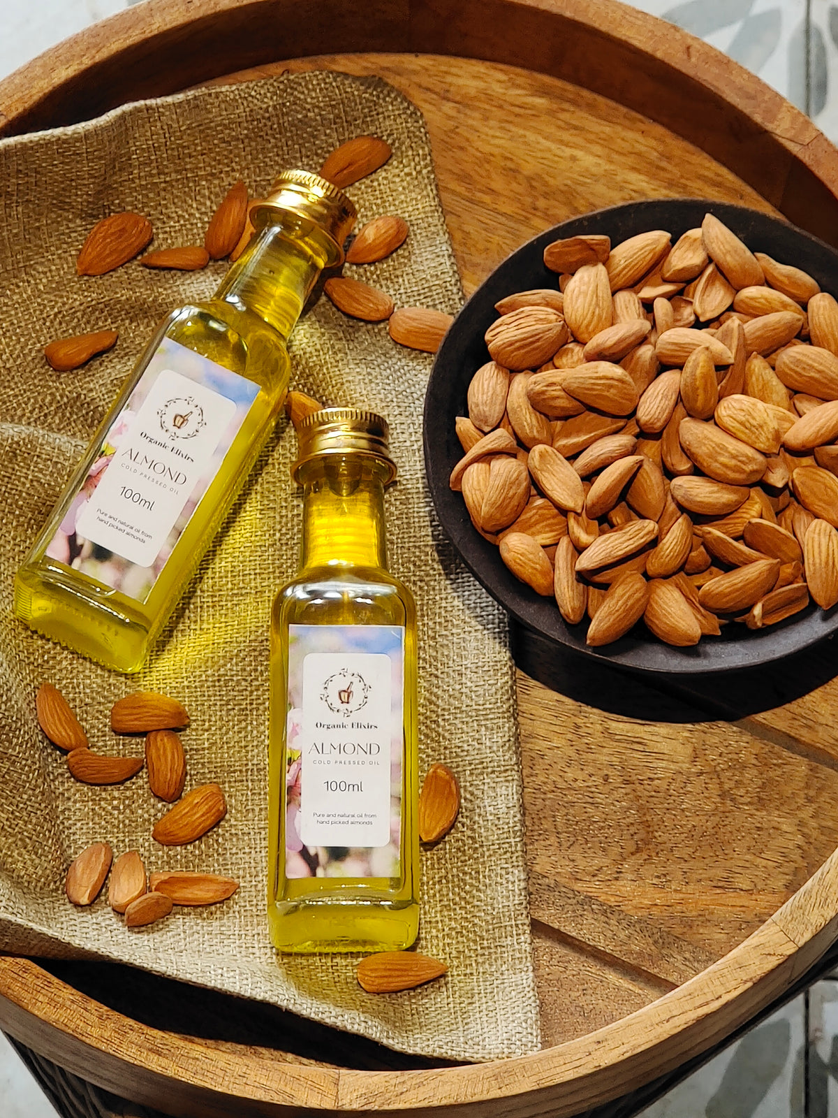 Organic Elixirs Cold Pressed Sweet Almond Oil 100 ml